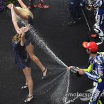 DP BBM Lucu Valentino Rossi Selebrasi Merayakan Kemenagan