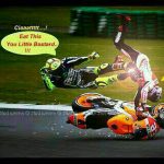 DP BBM Lucu Valentino Rossi Tendang Marc Marquez Gokil